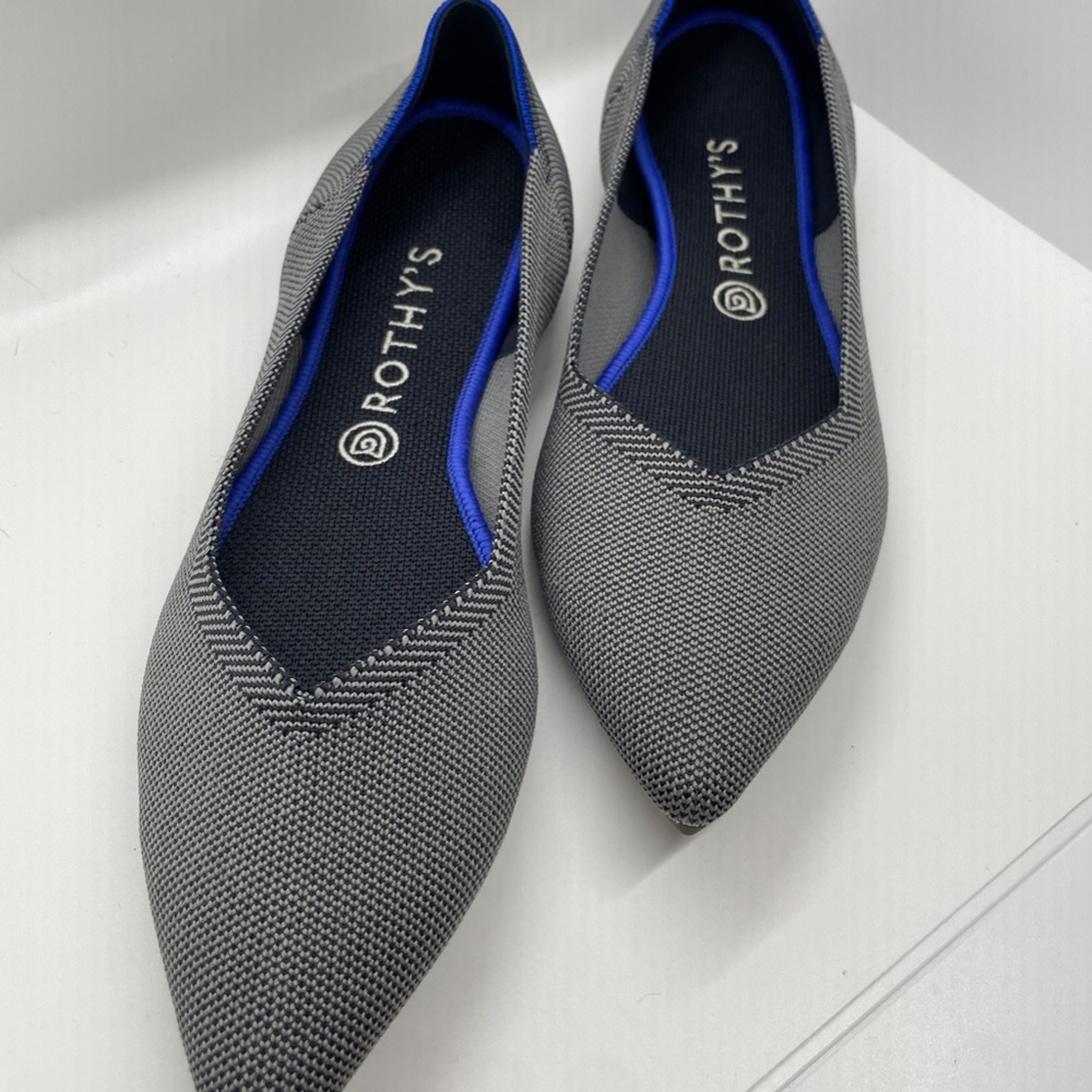 Rothy's  Steel Grey Point Shoes - Sz 11.5